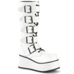 Trashville-518 Demonia White Vegan Leather - Image 6