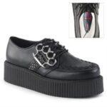 V-Creeper-516 Black Vegan Leather Demonia - Image 6