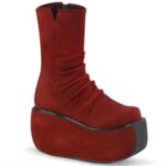 Violet-100 Demonia Burgundy Faux Suede - Image 6