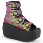 Violet-150 Pink-Green Iridescent Vegan Leather Demonia