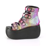 Violet-150 Pink-Green Iridescent Vegan Leather Demonia - Image 4
