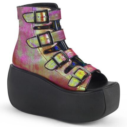 Violet-150 Pink-Green Iridescent Vegan Leather Demonia