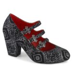 Vivika-38 Demonia Silver Faux Nubuck Leather - Image 2