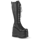Wave-200 Black Vegan Leather Demonia - Image 2