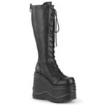 Wave-200 Black Vegan Leather Demonia - Image 6